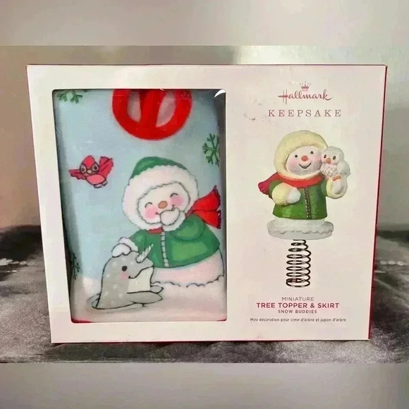 Hallmark Snow Buddies bundle- 2022 25th in the series & mini Tree Topper, &Skirt - Picture 2 of 10